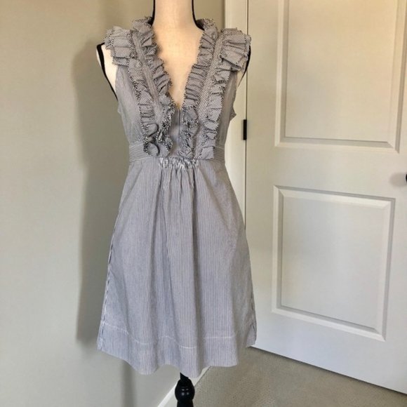 ✨BCBG striped Poplin Dress✨ - Picture 1 of 5